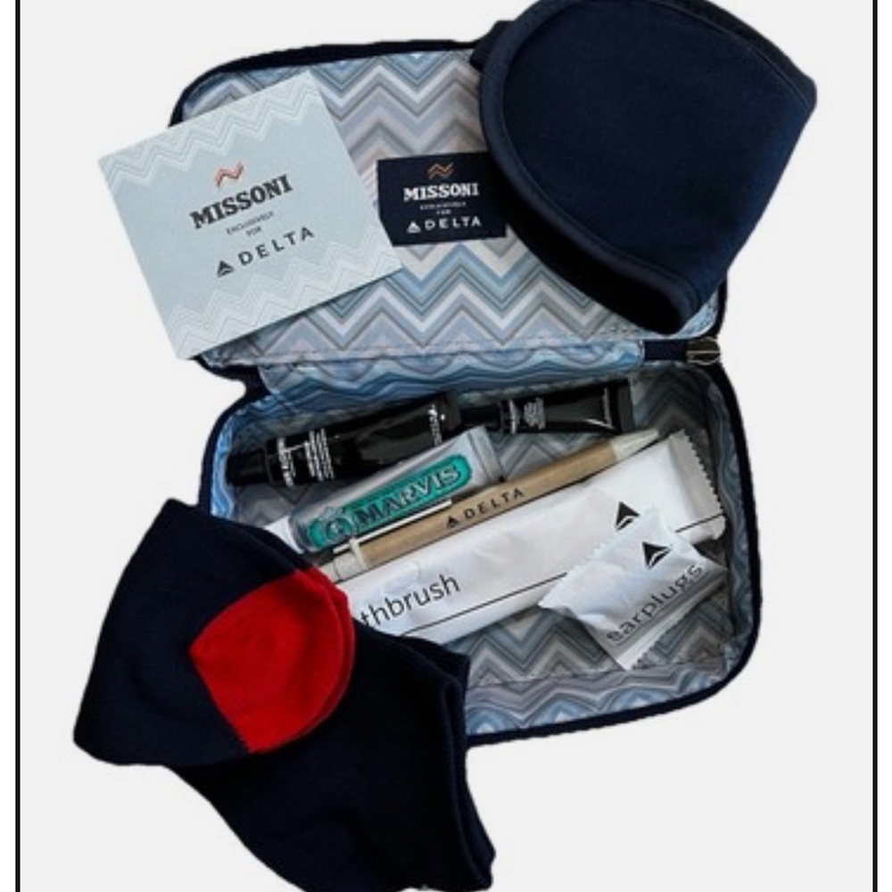 Delta Missoni Business Amenitiy Kit Brown Alchemist Lip Balm Hand Cream Marvis